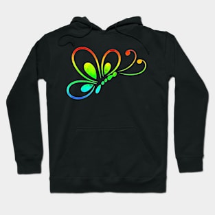 Rainbow Color Butterfly Hoodie